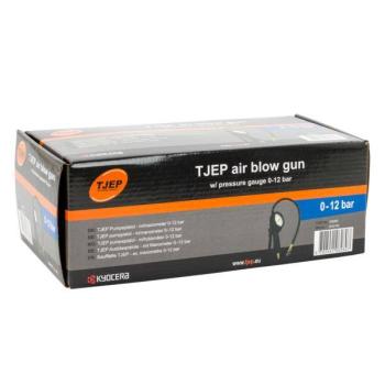 Preview: TJEP Ausblaspistole, mit Manometer 0–12 bar
