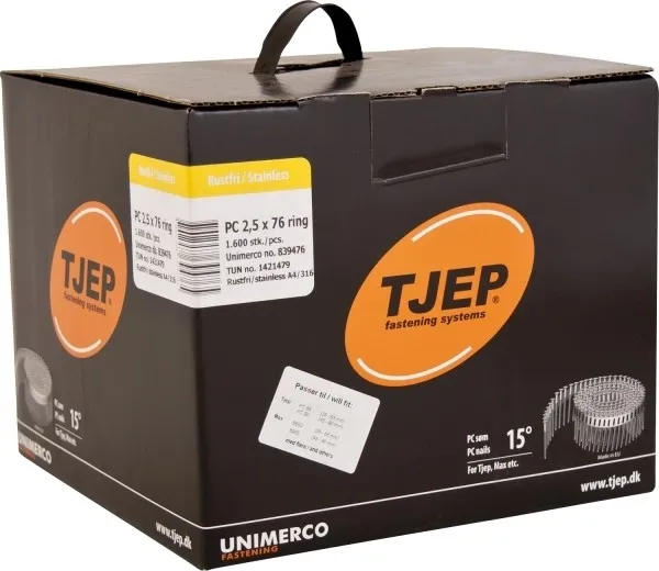 TJEP PC 25/76 Rillennägel Rostfrei 4A