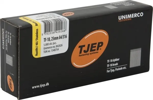 TJEP TF-18 Stiftnägel 25 mm Rostfrei A4